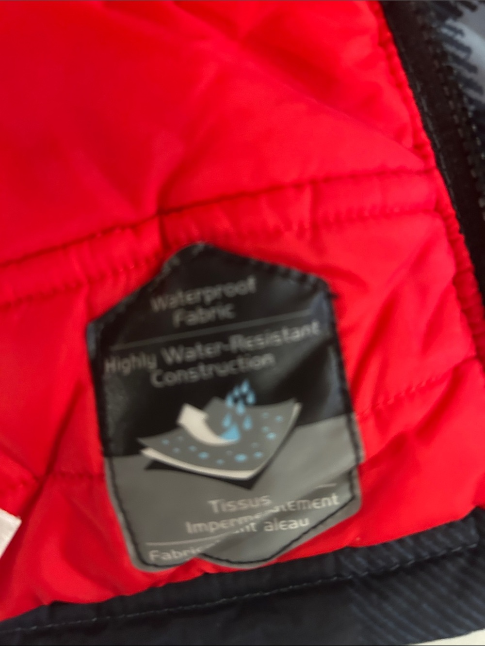 Columbia Kids Plaid Winter Jacket with Red Lined Hood - Picture 6 of 9
